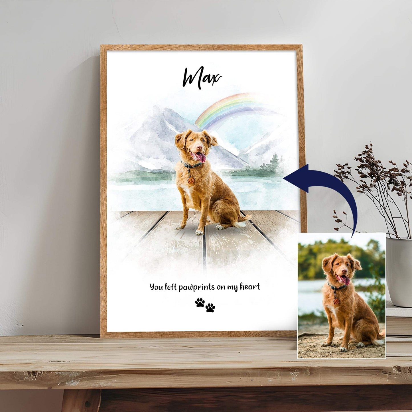 Pet Memorial Rainbow Bridge Sign - Tailored Canvases - Flyclothing LLC