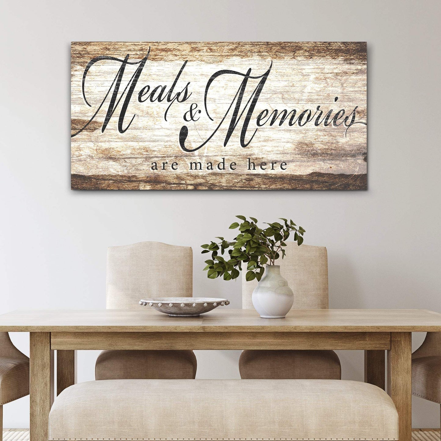 Meals and Memories are Made Here Kitchen Sign II - Tailored Canvases - Flyclothing LLC