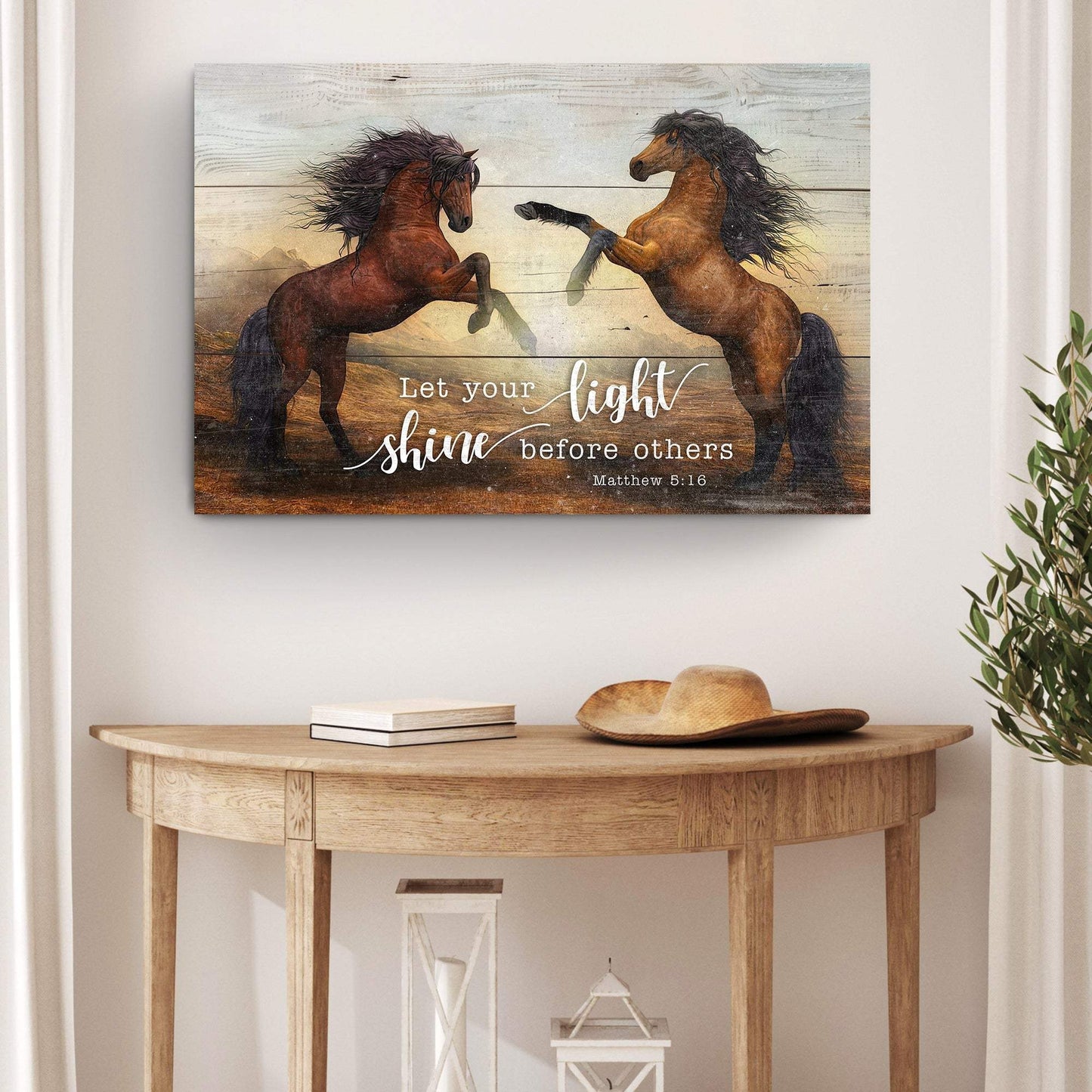 Let Your Light Shine Before Others Matthew 5:16 Faith Sign - Tailored Canvases - Flyclothing LLC