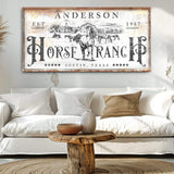 Family Horse Ranch Rustic Sign - Tailored Canvases - Flyclothing LLC