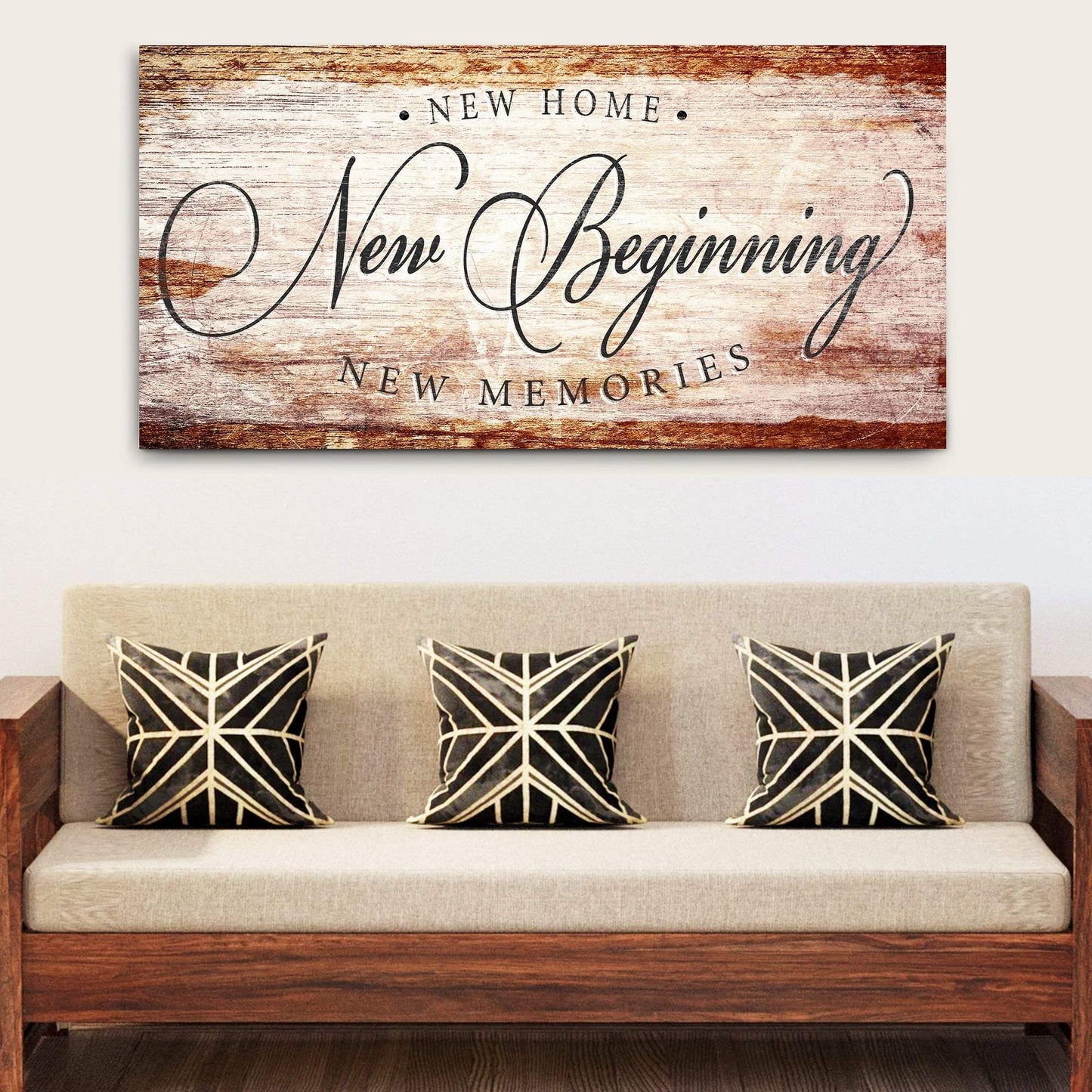 New Home New Beginning New Memories Sign IV - Tailored Canvases - Flyclothing LLC