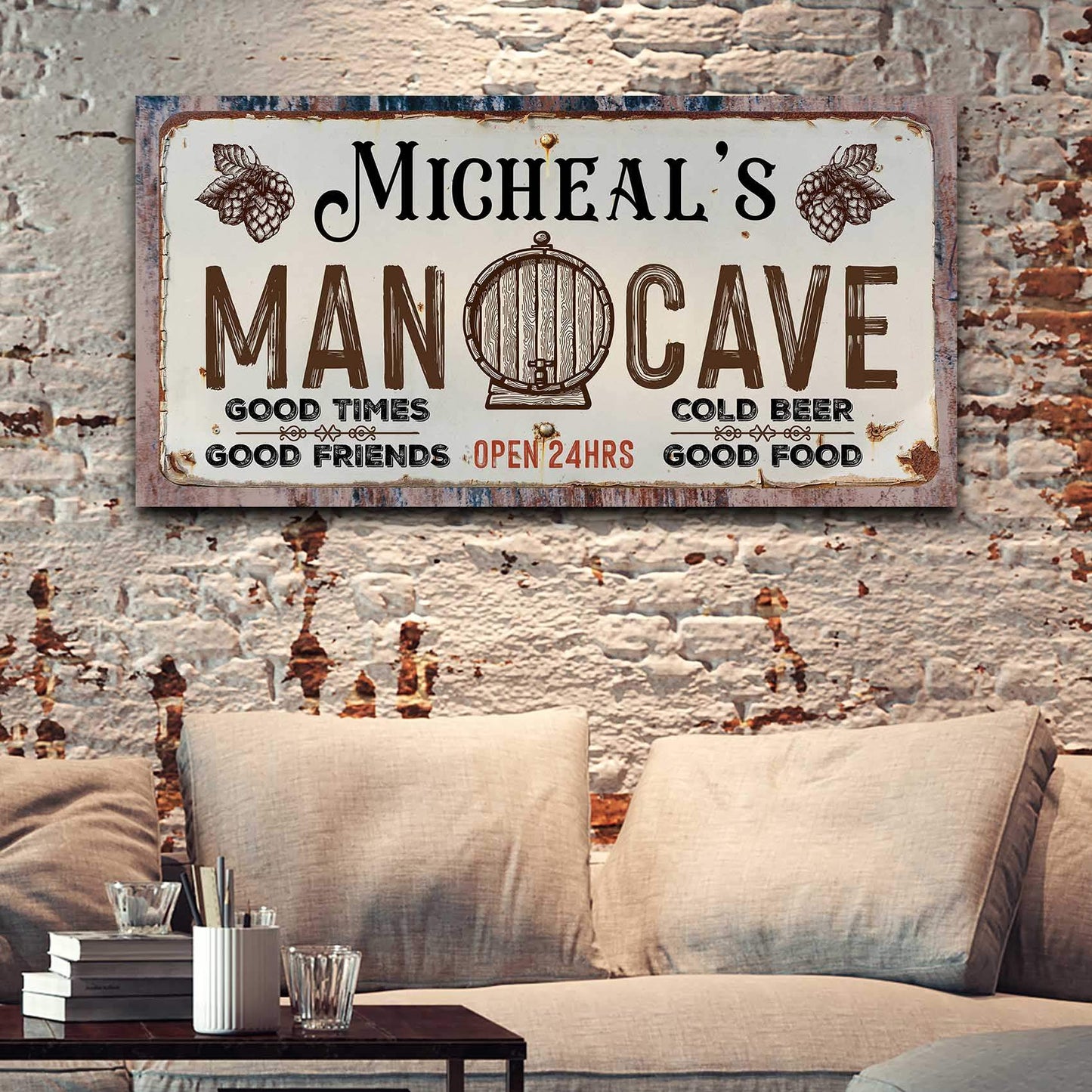 Man Cave Sign III - Tailored Canvases - Flyclothing LLC