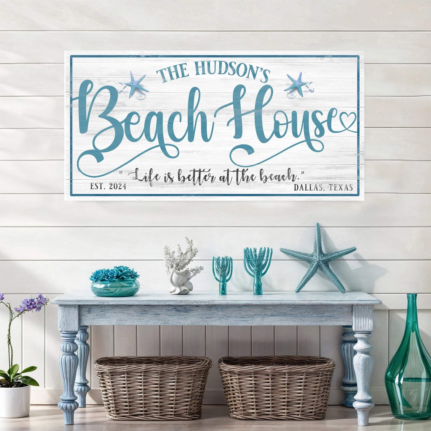 Personalized Beach House Sign II - Tailored Canvases - Flyclothing LLC