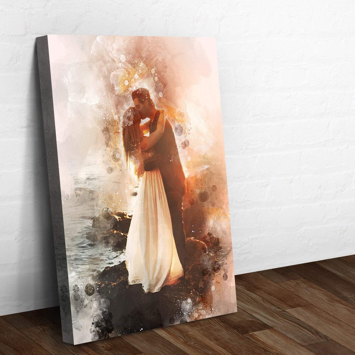 Couple Watercolor Portrait Sign - Tailored Canvases - Flyclothing LLC