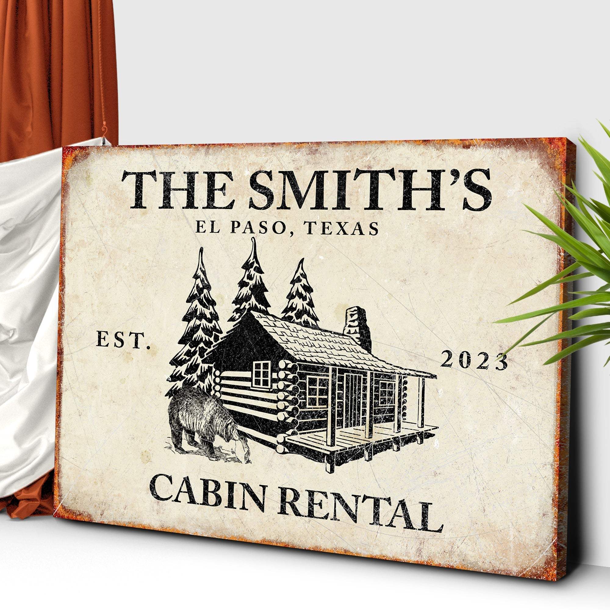 Bear Cabin Sign II - Tailored Canvases - Flyclothing LLC