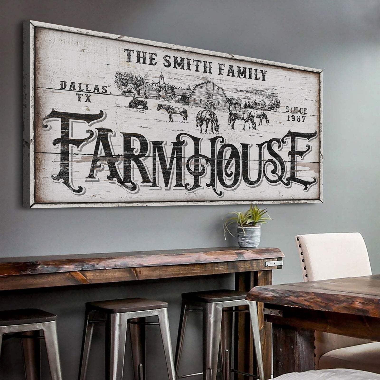 Personalized Farmhouse Sign IV - Tailored Canvases - Flyclothing LLC