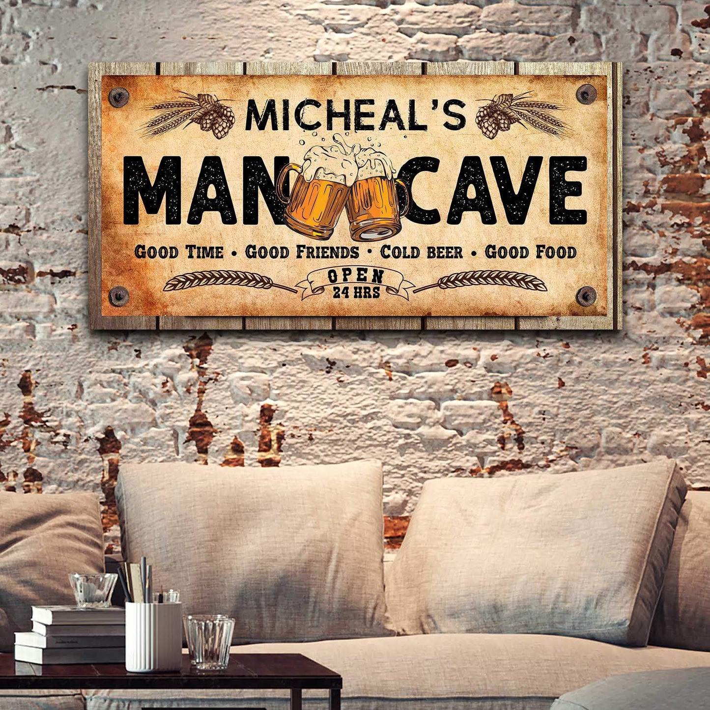 Man Cave Sign IV - Tailored Canvases - Flyclothing LLC