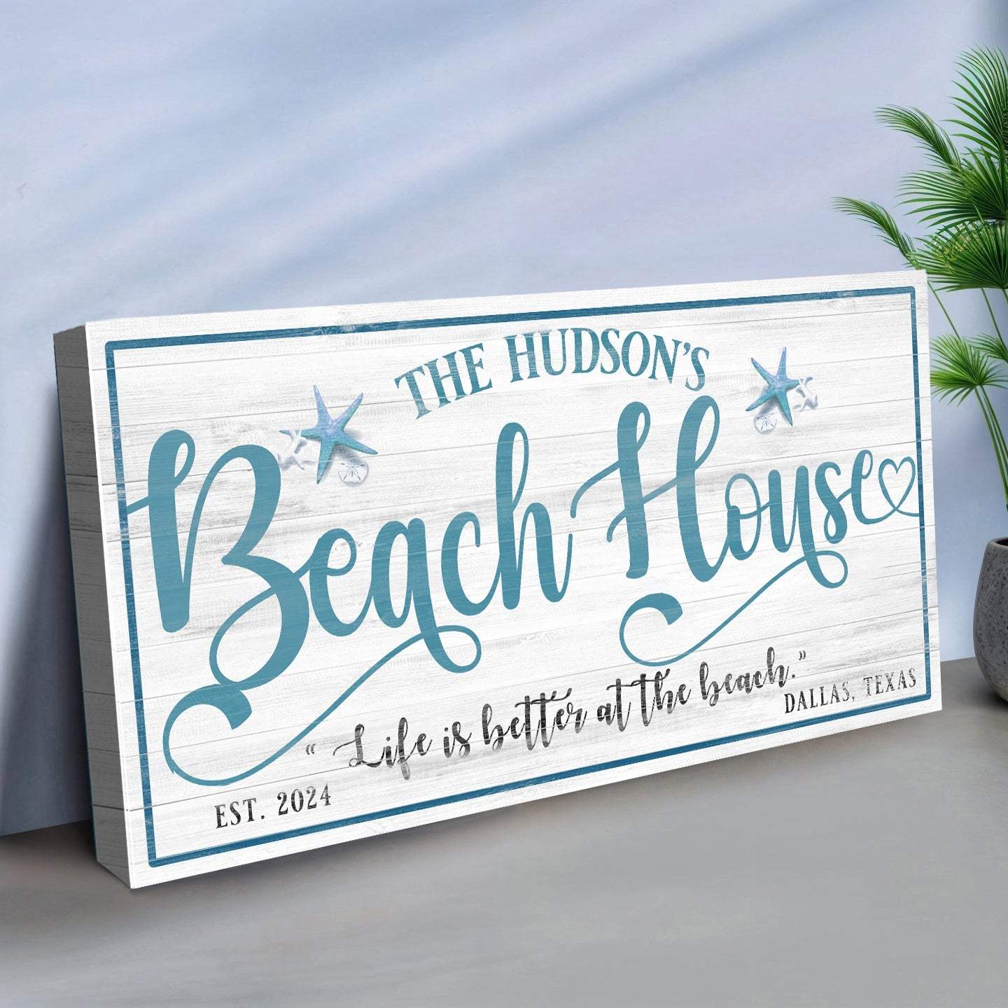 Personalized Beach House Sign II - Tailored Canvases - Flyclothing LLC