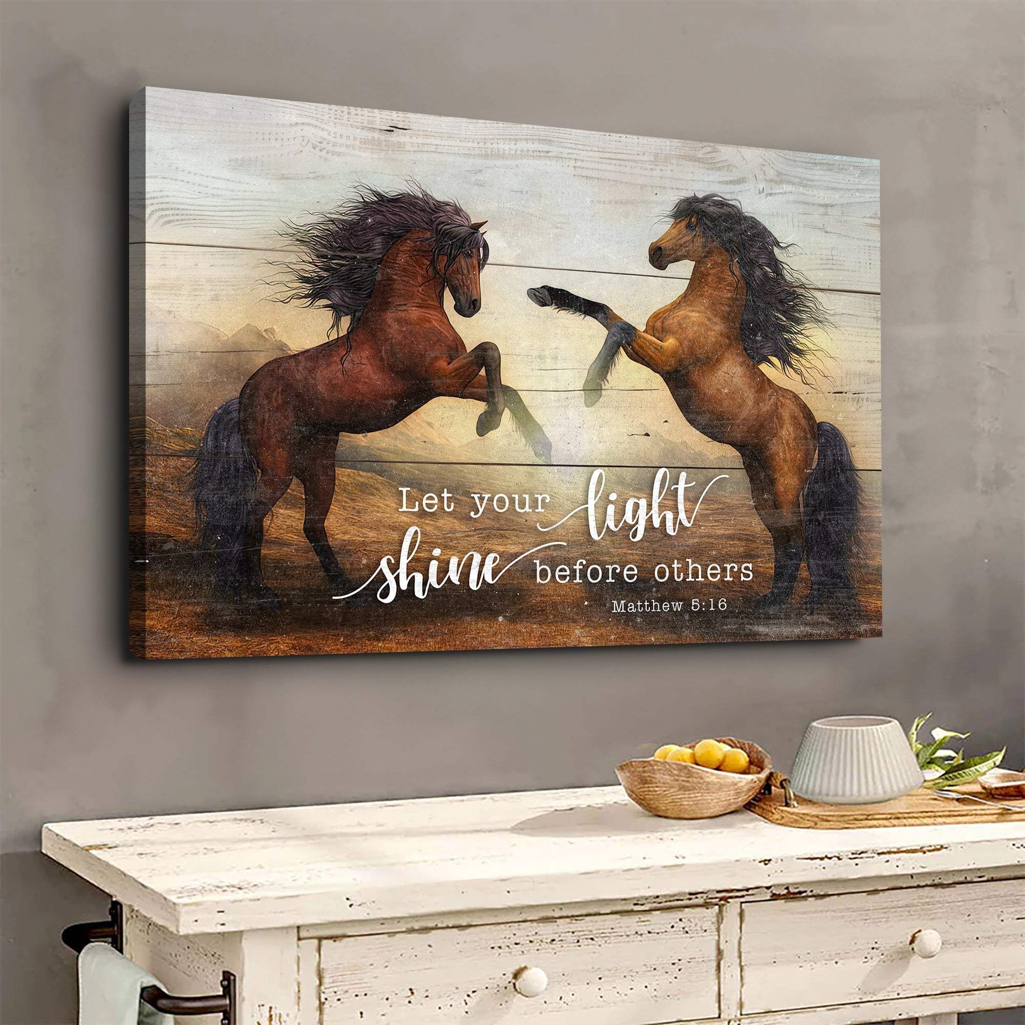 Let Your Light Shine Before Others Matthew 5:16 Faith Sign - Tailored Canvases - Flyclothing LLC