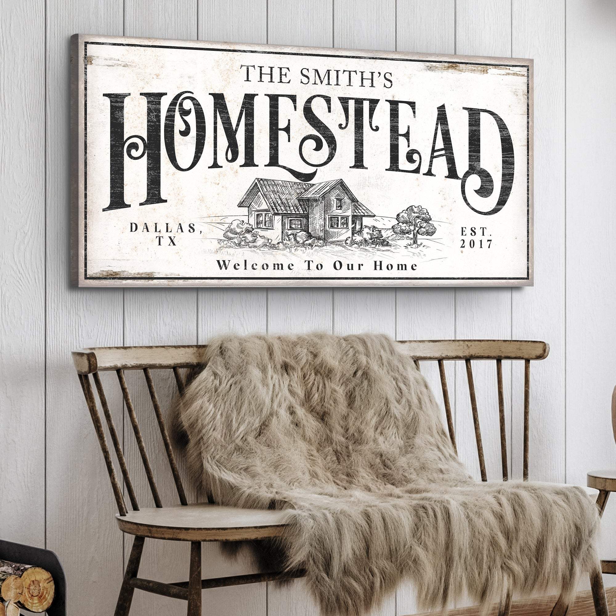 Vintage Homestead Sign II - Tailored Canvases - Flyclothing LLC