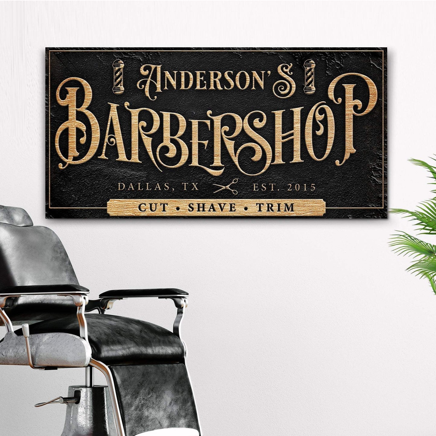Personalized Barbershop Sign - Tailored Canvases - Flyclothing LLC
