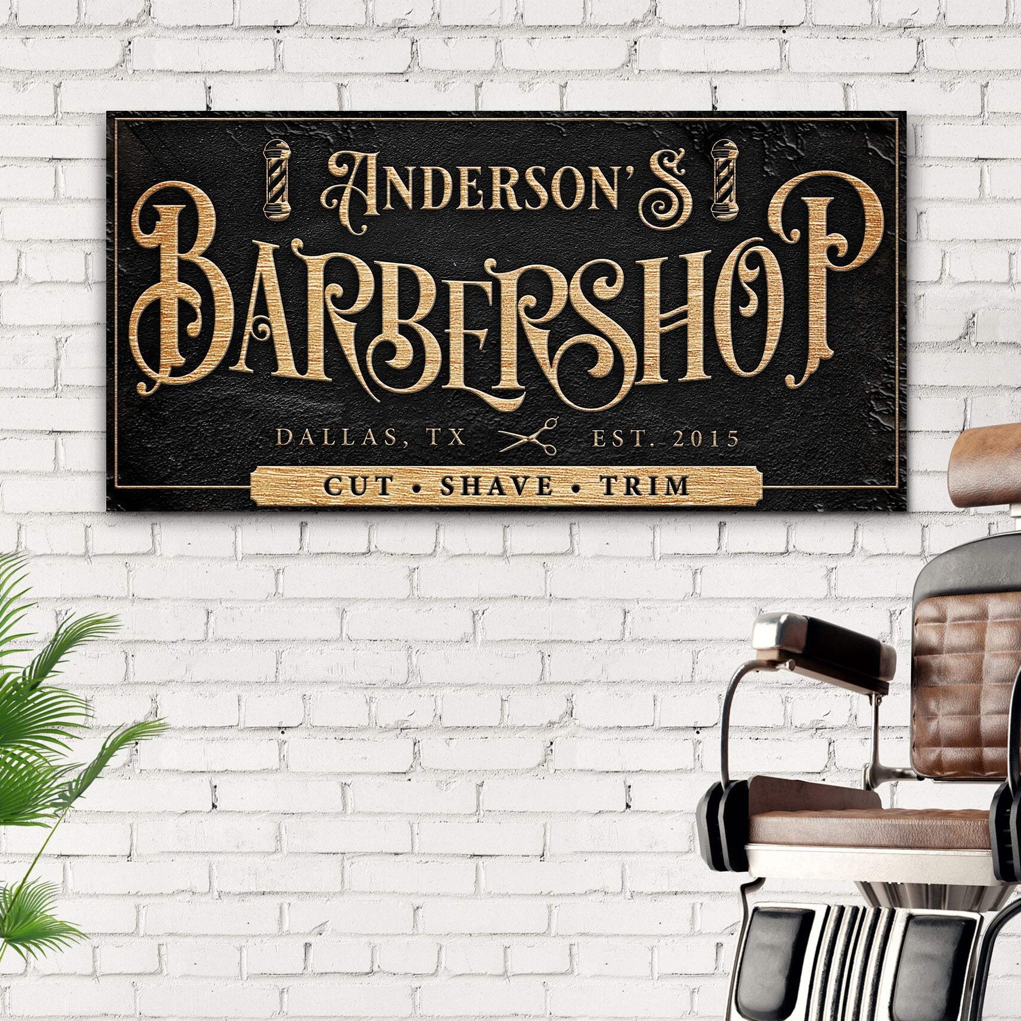 Personalized Barbershop Sign - Tailored Canvases - Flyclothing LLC