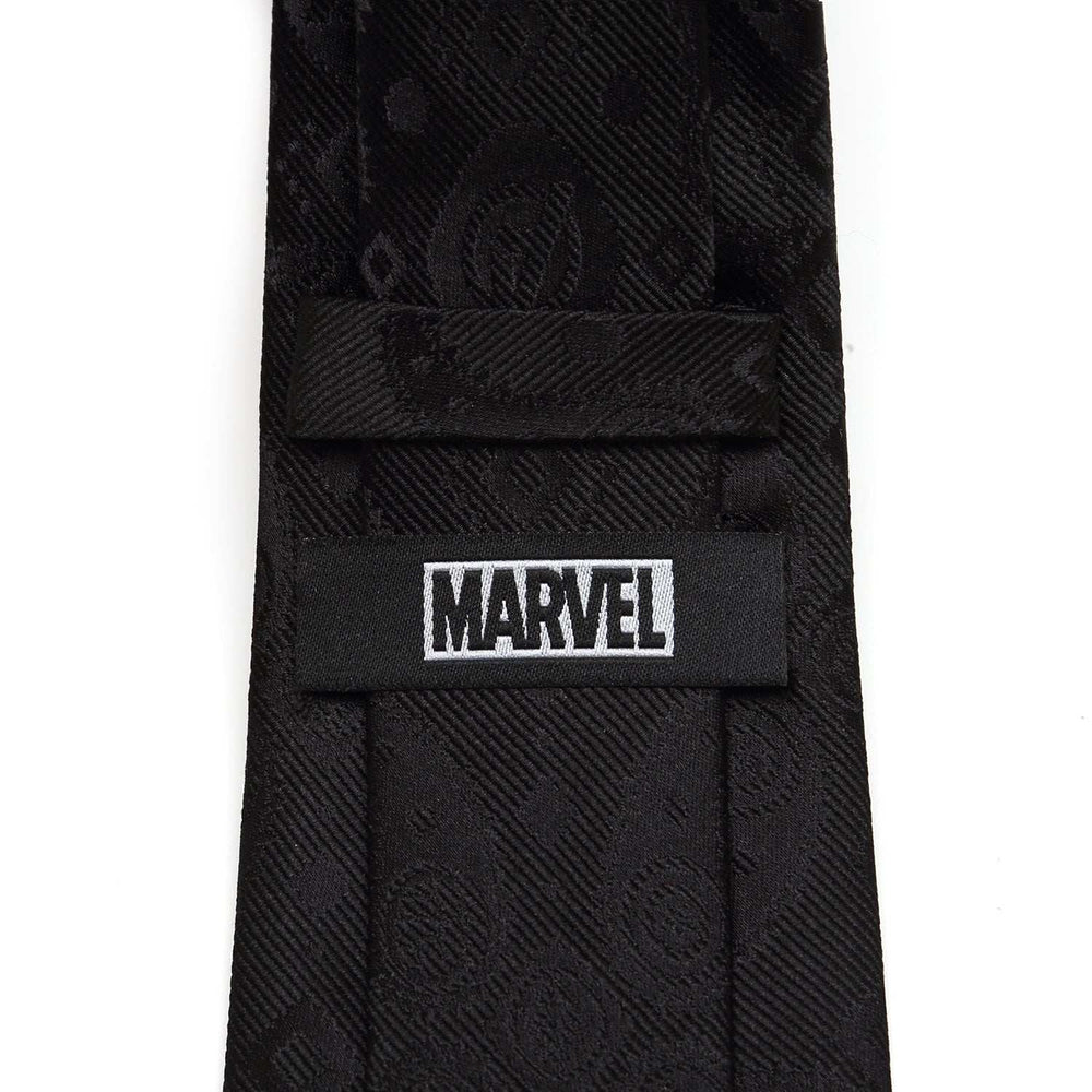 Marvel Avengers Paisley Icons Print Black Tie - Cufflinks.com - Flyclothing LLC