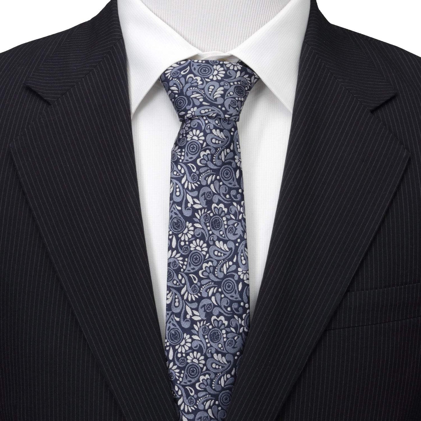 Marvel Avengers Paisley Icons Navy Men's Tie - Cufflinks.com - Flyclothing LLC