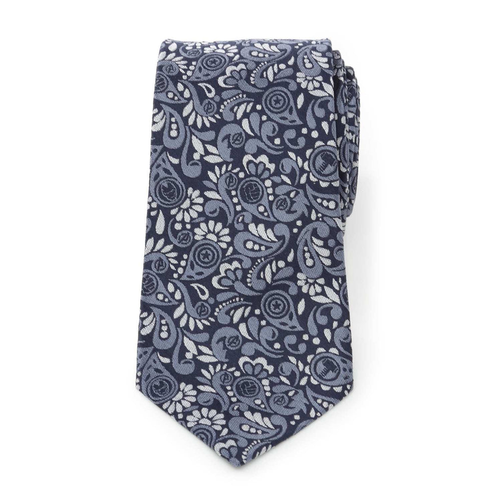 Marvel Avengers Paisley Icons Navy Men's Tie - Cufflinks.com - Flyclothing LLC