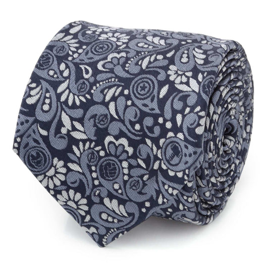 Marvel Avengers Paisley Icons Navy Men's Tie - Cufflinks.com - Flyclothing LLC