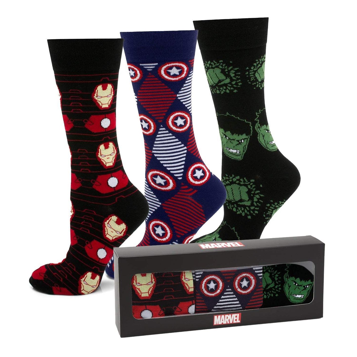 Marvel Avengers Favorites 3 Pair Socks and Lapel Pin Gift Set - Cufflinks.com - Flyclothing LLC