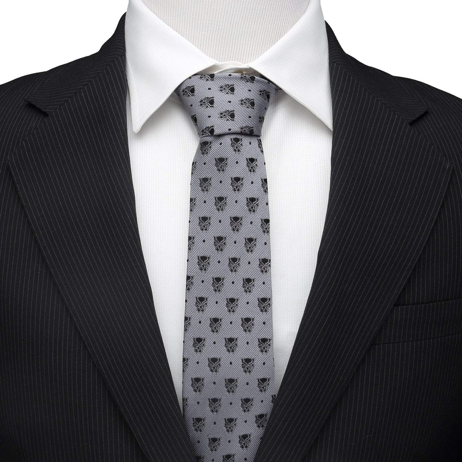 Marvel Black Panther Gray Dot Tie - Cufflinks.com - Flyclothing LLC