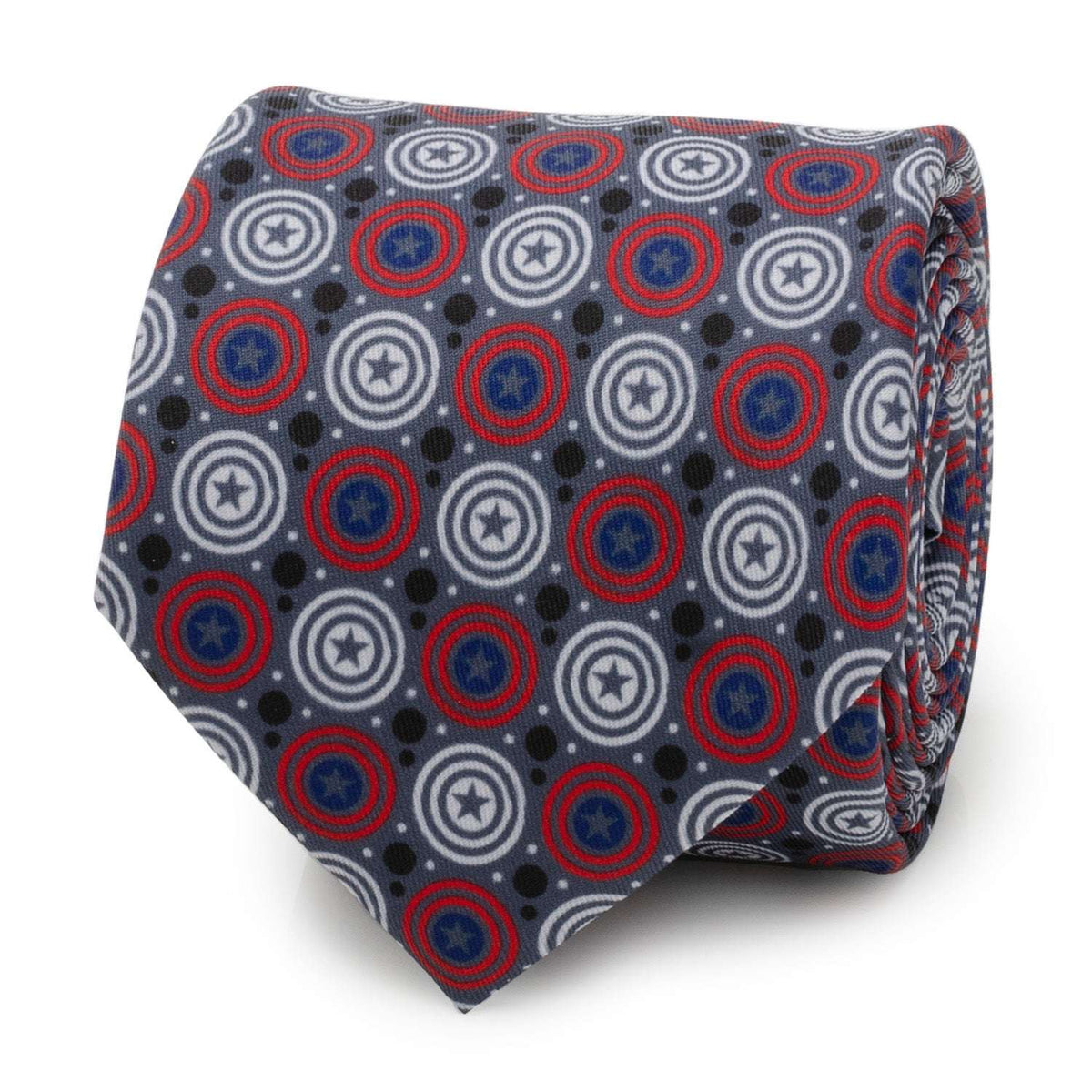 Marvel Captain America Gray Dot Men's Tie - Cufflinks.com - Flyclothing LLC