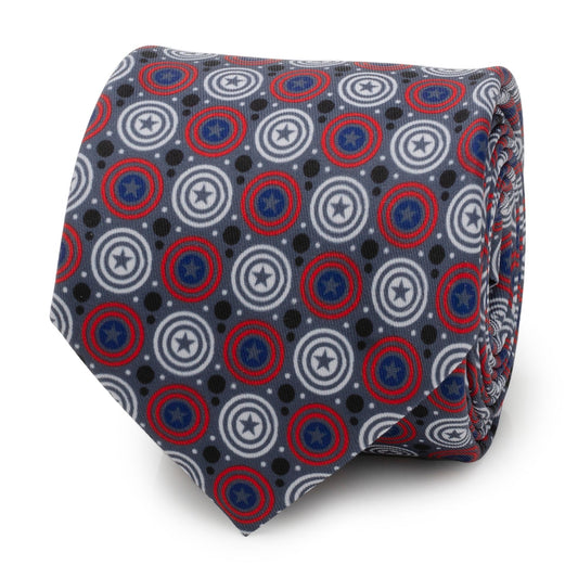 Marvel Captain America Gray Dot Men's Tie