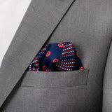 Marvel Captain America Shield Navy Pocket Square - Cufflinks.com - Flyclothing LLC