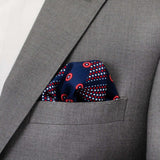 Marvel Captain America Shield Navy Pocket Square - Cufflinks.com - Flyclothing LLC