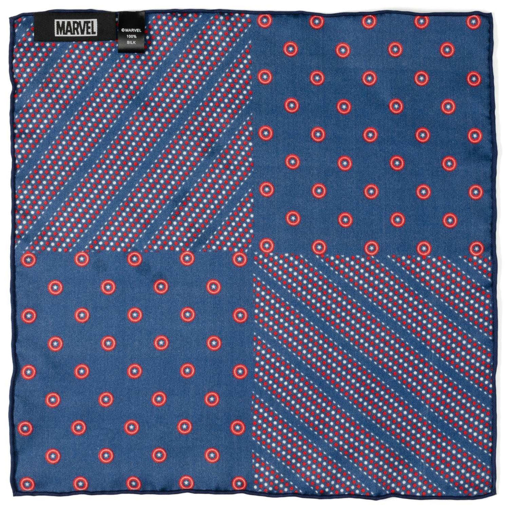 Marvel Captain America Shield Navy Pocket Square - Cufflinks.com - Flyclothing LLC