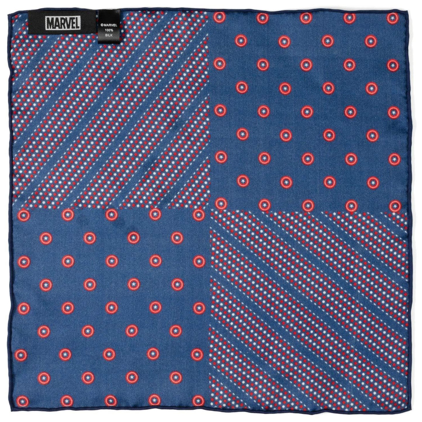 Marvel Captain America Shield Navy Pocket Square - Cufflinks.com - Flyclothing LLC