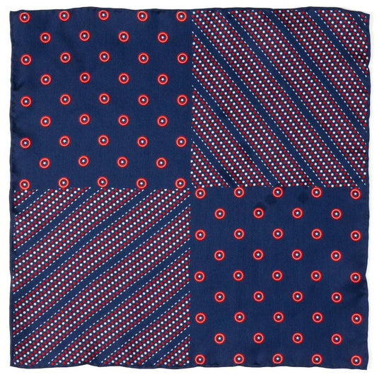 Marvel Captain America Shield Navy Pocket Square - Cufflinks.com - Flyclothing LLC