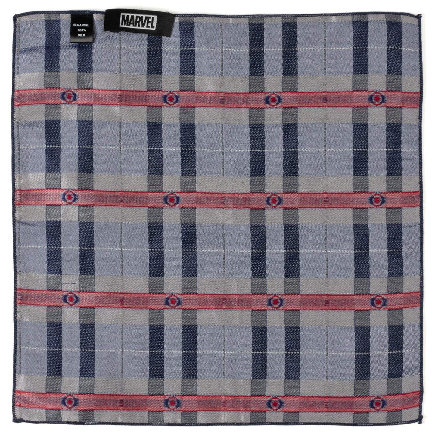 Marvel Captain America Gray Plaid Pocket Square - Cufflinks.com - Flyclothing LLC