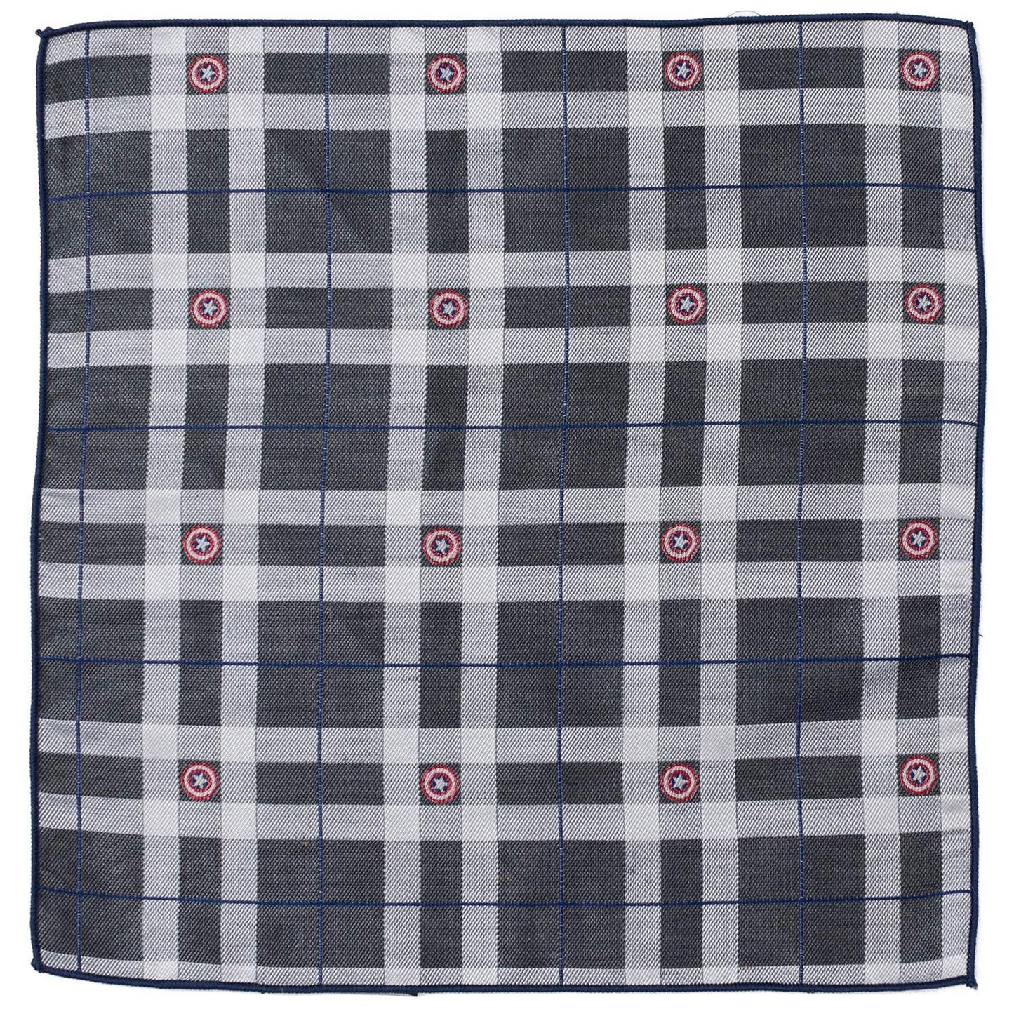 Marvel Captain America Gray Plaid Pocket Square - Cufflinks.com - Flyclothing LLC