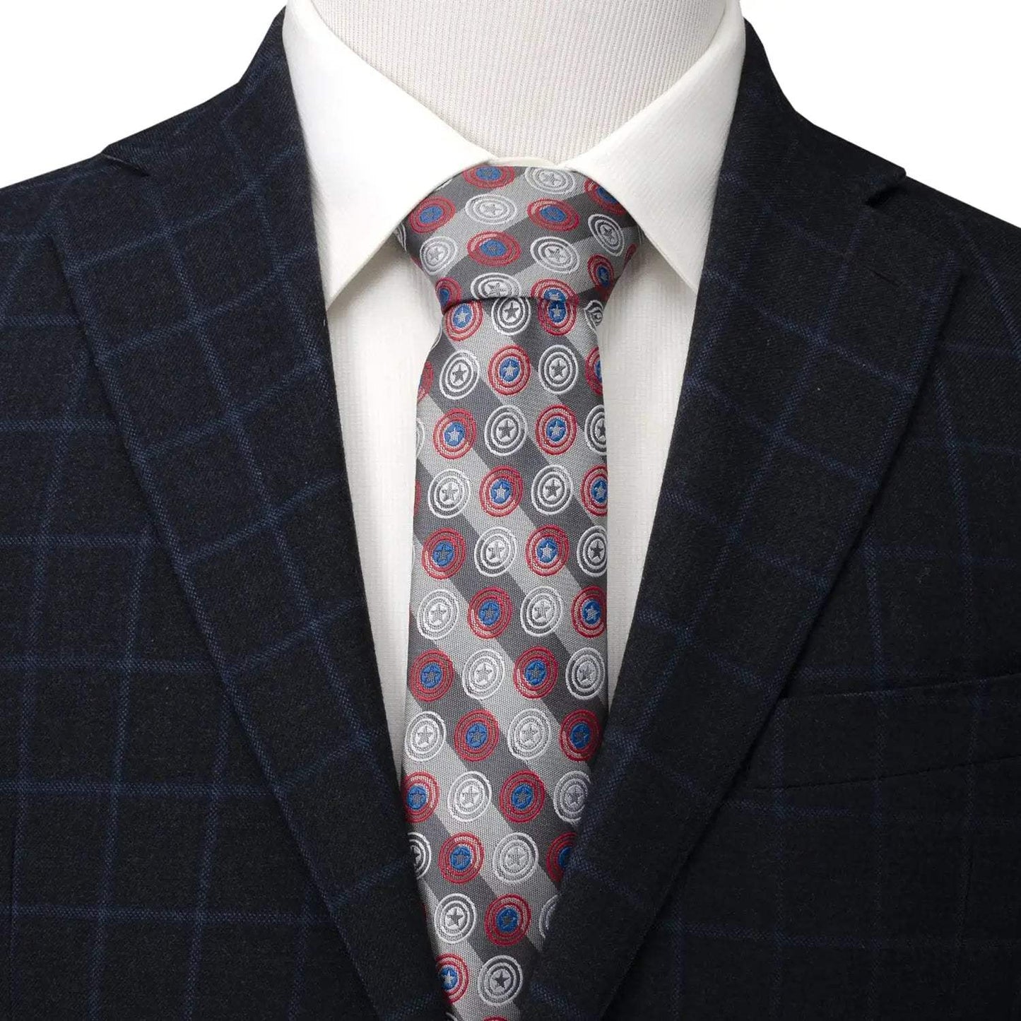 Marvel Captain America Gray Stripe Men's Tie - Cufflinks.com - Flyclothing LLC