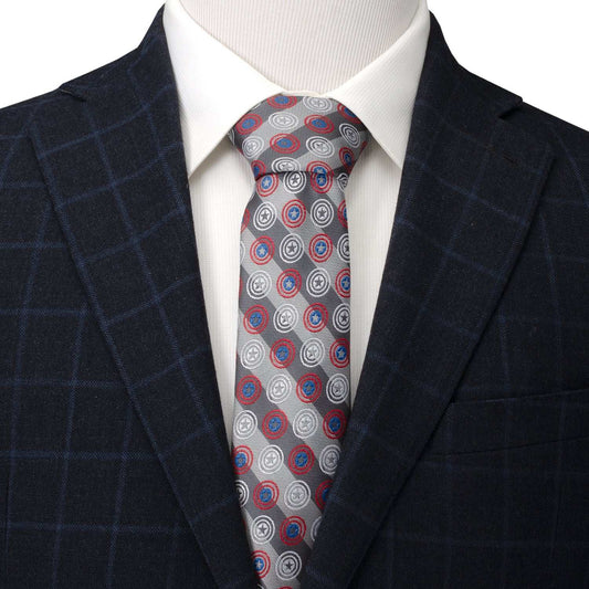 Marvel Captain America Gray Stripe Men's Tie - Cufflinks.com - Flyclothing LLC