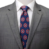 Marvel Captain America Hidden Message Blue Men's Tie - Cufflinks.com - Flyclothing LLC