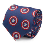 Marvel Captain America Hidden Message Blue Men's Tie - Cufflinks.com - Flyclothing LLC
