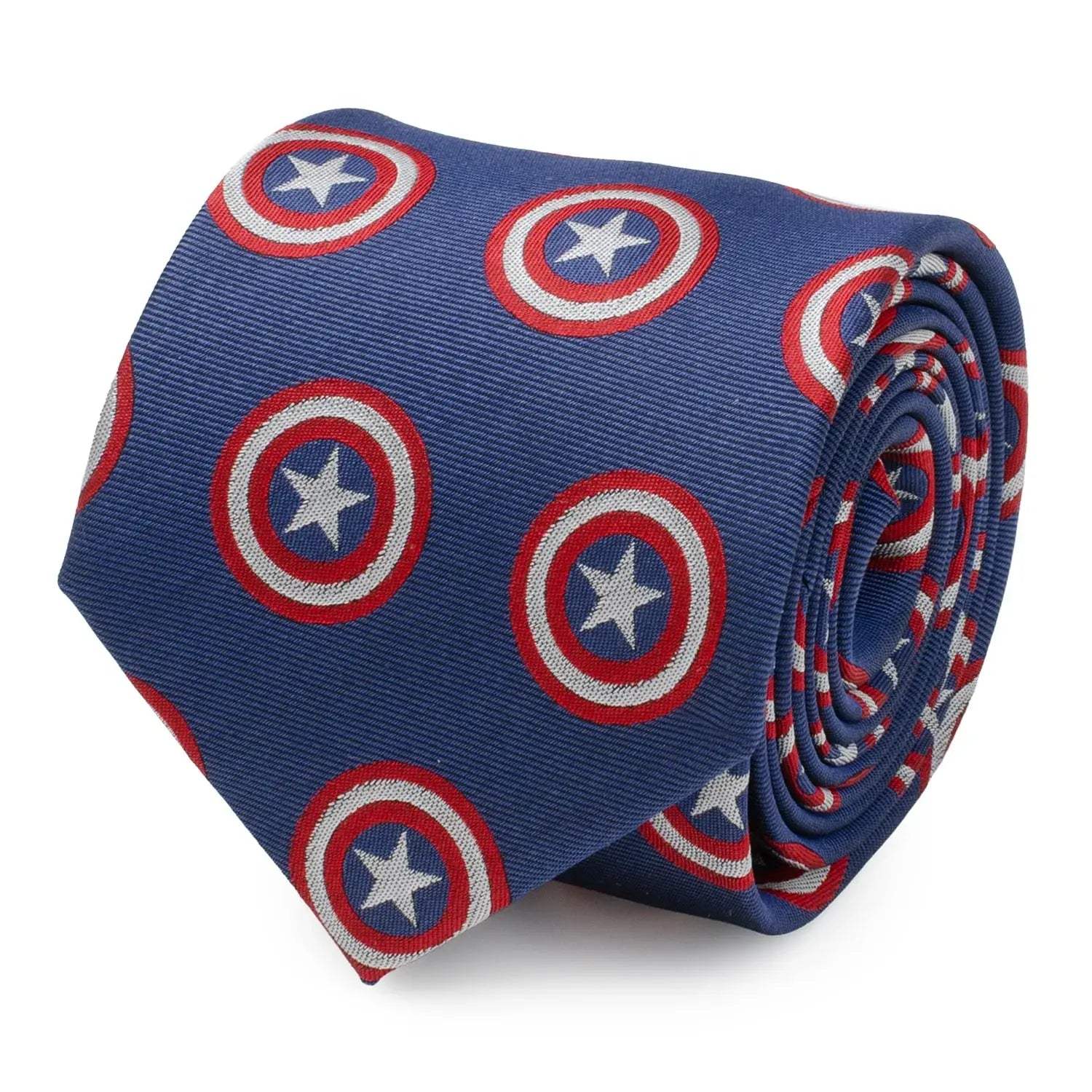 Marvel Captain America Hidden Message Blue Men's Tie - Cufflinks.com - Flyclothing LLC