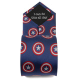 Marvel Captain America Hidden Message Blue Men's Tie - Cufflinks.com - Flyclothing LLC