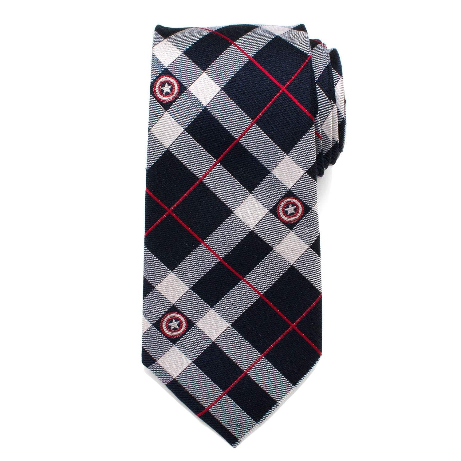 Marvel Captain America Blue Plaid Tie - Cufflinks.com - Flyclothing LLC