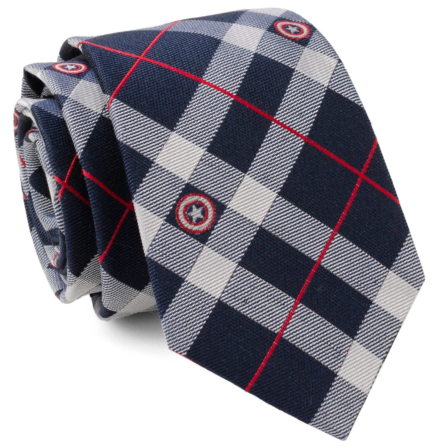 Marvel Captain America Blue Plaid Tie - Cufflinks.com - Flyclothing LLC