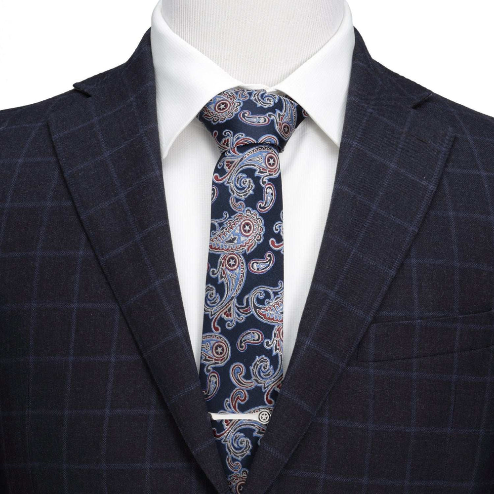 Marvel Captain America Paisley Men's Tie - Cufflinks.com - Flyclothing LLC