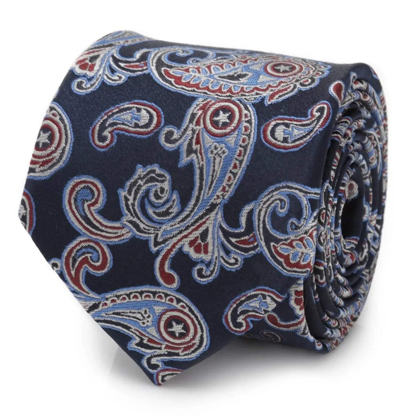 Marvel Captain America Paisley Men's Tie - Cufflinks.com - Flyclothing LLC
