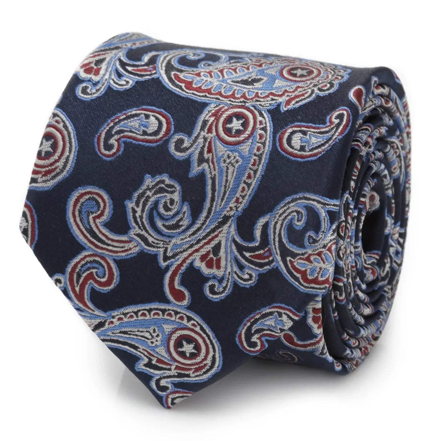 Marvel Captain America Paisley Men's Tie - Cufflinks.com - Flyclothing LLC