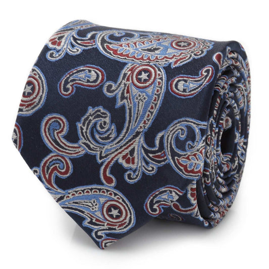 Marvel Captain America Paisley Men's Tie - Cufflinks.com - Flyclothing LLC