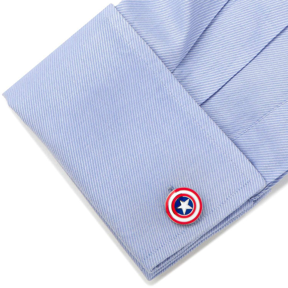 Marvel Captain America Shield Cufflinks - Cufflinks.com - Flyclothing LLC