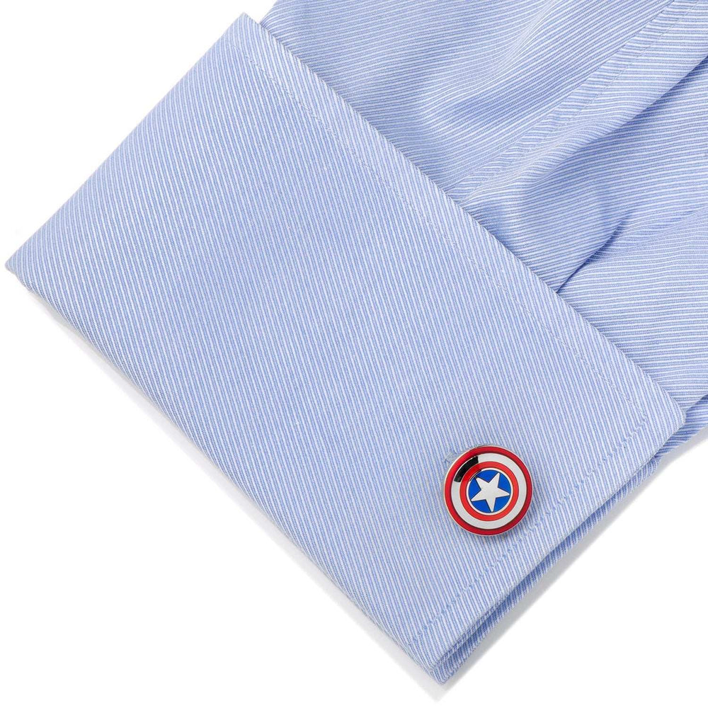 Marvel Avengers Captain America Shield Cufflinks - Cufflinks.com - Flyclothing LLC