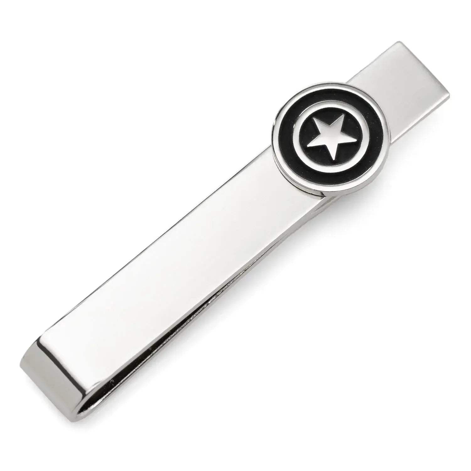 Marvel Captain America Silver Hidden Message Tie Bar - Cufflinks.com - Flyclothing LLC