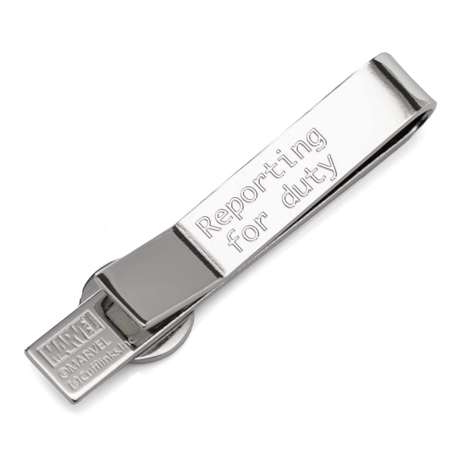 Marvel Captain America Silver Hidden Message Tie Bar - Cufflinks.com - Flyclothing LLC