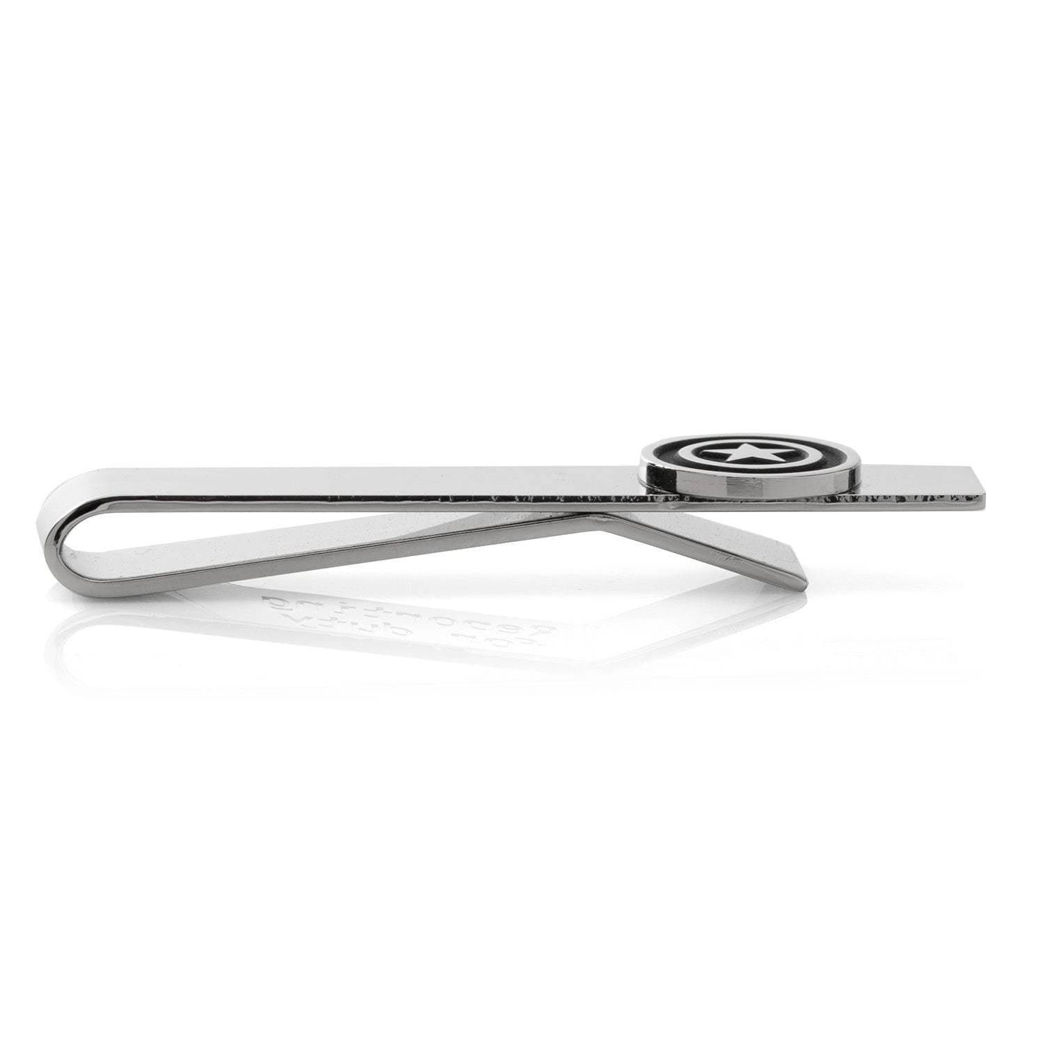Marvel Captain America Silver Hidden Message Tie Bar - Cufflinks.com - Flyclothing LLC