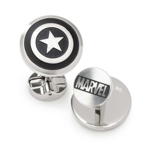 Marvel Captain America Shield Stainless Steel Cufflinks - Cufflinks.com - Flyclothing LLC