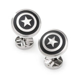 Marvel Captain America Shield Stainless Steel Cufflinks - Cufflinks.com - Flyclothing LLC